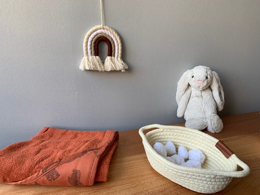 Arcoíris macramé burdeo