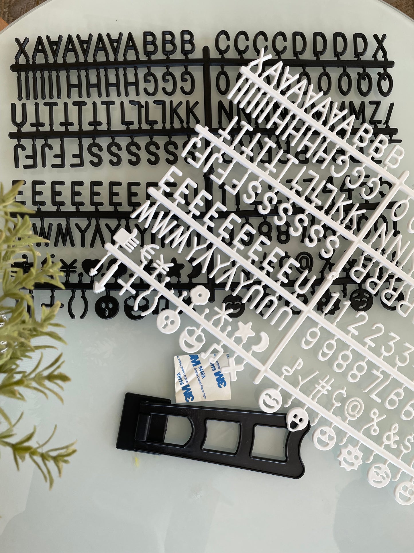 Tablero de letras de madera
